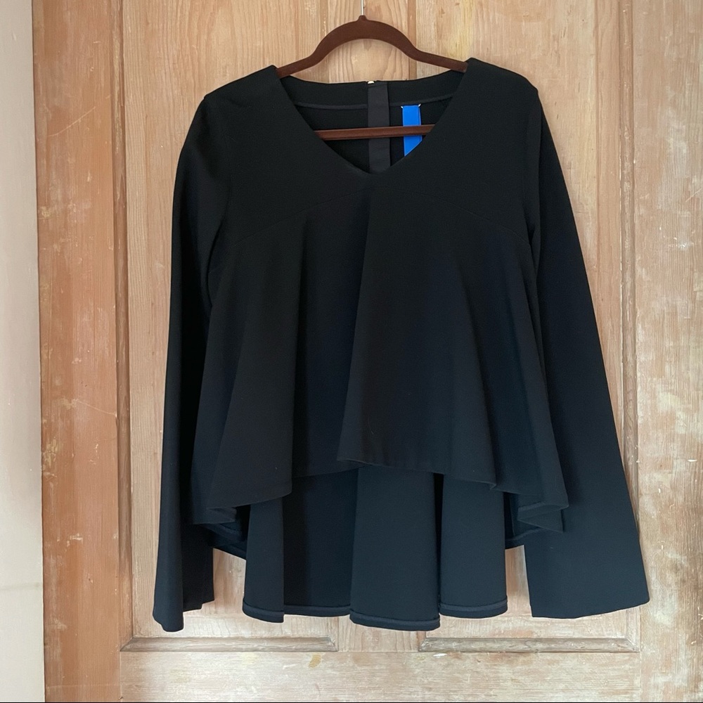 Kit and Ace Black jersey knit high low top